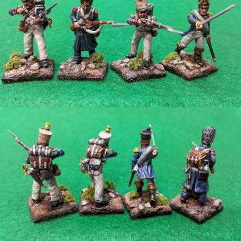 French Voltigeurs, Officer and Old Guard by Pred