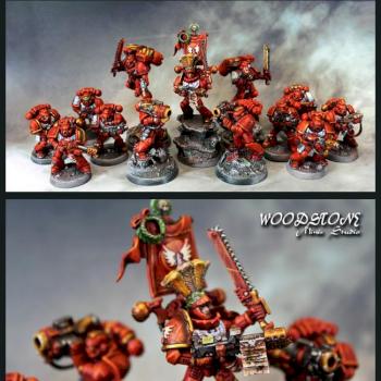 Blood Angels Tactical Chess Squad. by Woodstone