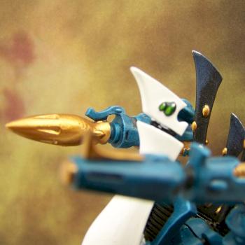 Eldar Wraithlord Fully Magnetized Head Close-up by Battlegrounds Wargaming