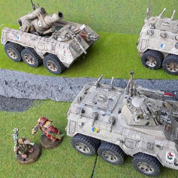 Fast desert recce squad in wheeled Chimeras by Kolja