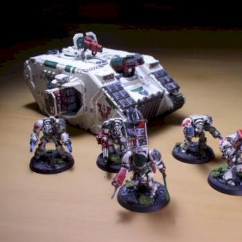 Deathwing Squad and Land Raider Crusader by Acryn