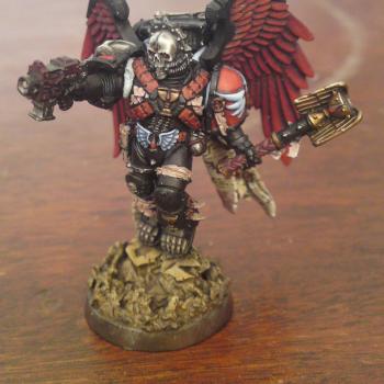 WIP: Blood Angels Chaplain Lemartes by IronKobra