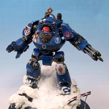 Ultramarines Contemptor Dreadnought - Bronze GDUK 2011 40k Vehicle by CMDante