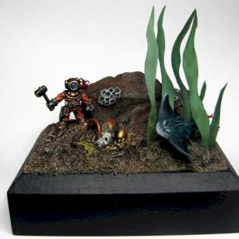 Dwarf Deep Sea Diver Diorama by Gi6ers