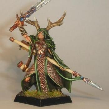 Wood Elf lord with two weapons by Dakan