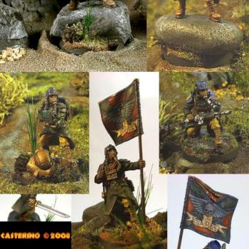 Death Korps of Krieg Command squad with dioram by Casterino