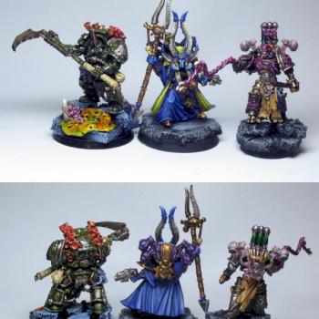 Chaos Lords Ahriman,Lucius, Typhus by miniDrake