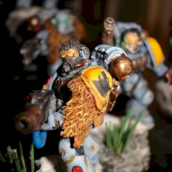 space wolves , grey hunter with melta by quayley