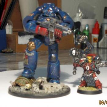 54mm scratchbuild space marine scale pic by the damned artificer