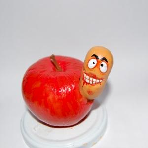 Psycho Worm in apple by sting