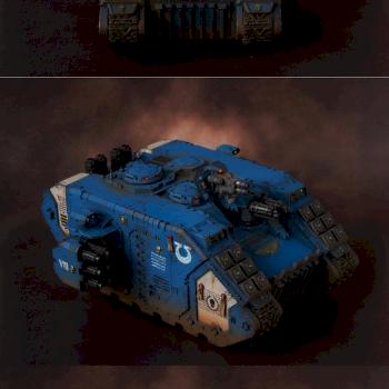 Space Marines Ultramarines Landraider by highelf