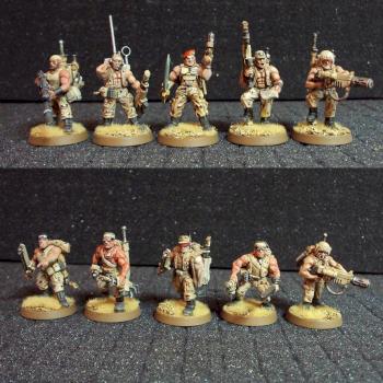 Imperial Guard Wasteland Veteran Squad by izzy_40k_painting