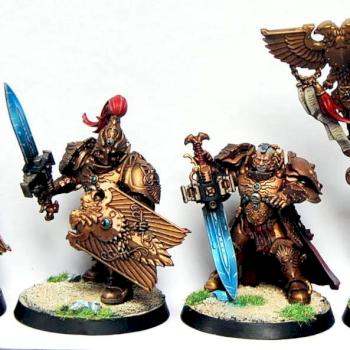 The Legio Custodes Squad with swords by Damik