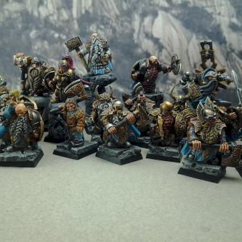 Asgrim Dwarf General and the troops by gilsby