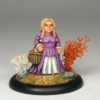 Dwarf World - Dwarf Woman with Basket by witchhunter