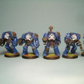 Ultramarine Terminator Squad by taipan