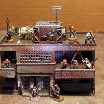 Necromunda Hab building front by WorkingStiff