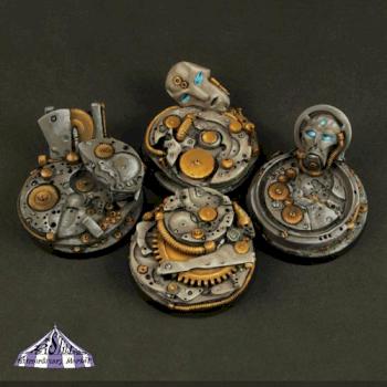 Robotic Gear 40mm round bases by Aspen_of_Ocean