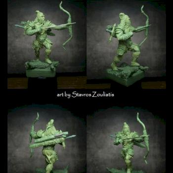 Barbarian Archer 54mm by Stavros Zouliatis