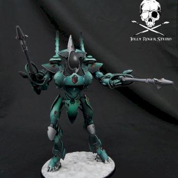 Wraithknight with Wraithcannons by Jolly Roger Studio