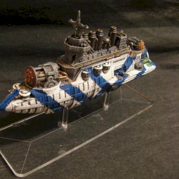 La Rochelle class battleship (Dystopian Wars) by Messerkopf