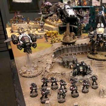 Raven guard force with Imperial Knight attachment by redwombat8432