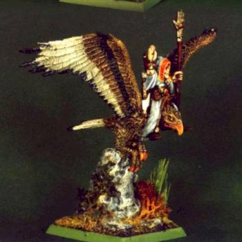 Highelf-Mage, mounted on giant eagle by ThomasMuckus