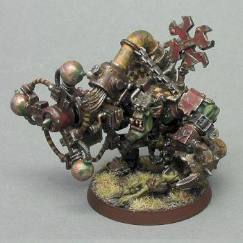 Ork big mek with shokk attack gun by GriffinPainting