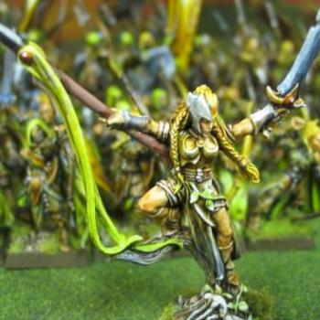 Games Workshop Wood Elf Wardancer by bluetablepainting