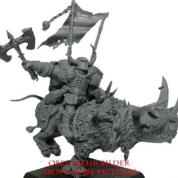 Khorne Chaos General on daemonic steed by Beowahr