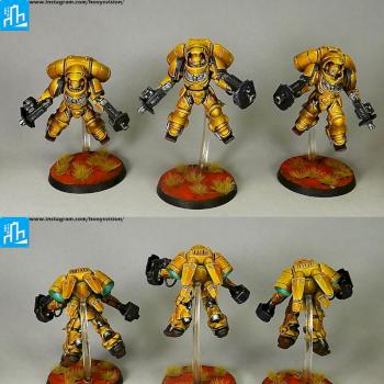 Imperial Fists Primaris Marine Inceptor Squad by HooY