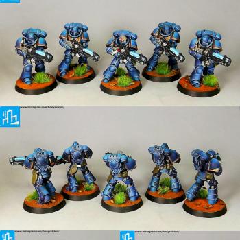 Primaris Ultramarines Hellblasters squad by HooY