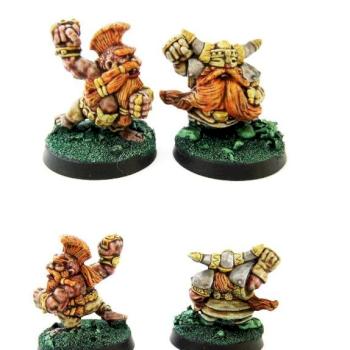 Blood Bowl Dwarfs Troll Slayer and Longbeard Blocker by Tribun82