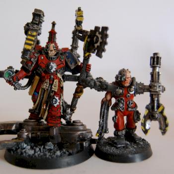 Crimson Fists Master of the Forge and Servitor by Plaguelord