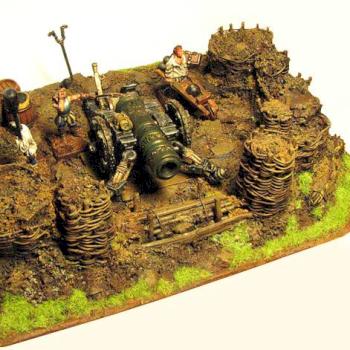 Great cannon on scratch build emplacement by Gexogen