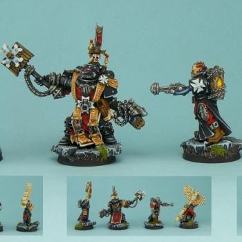 WH 40K SM Chaplain Grimaldus & Retinue by Toffgd