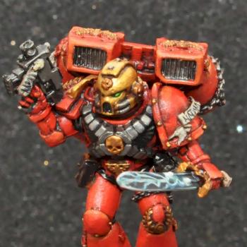 Blood Angels Vanguard Veteran with Power Sword by DarianZG