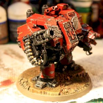 Space Marine Blood Angels Furioso Dreadnought with Frag Cannon by Johnnyhorse