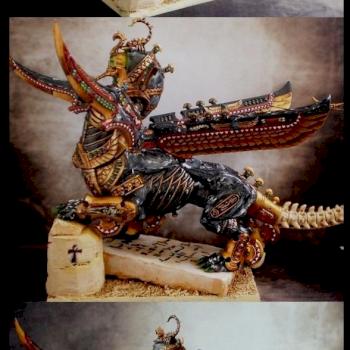 Tomb Kings Khemrian Necrosphinx by riverdragon