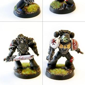 Black templar with Bolter and Chain Sword by michaelharmon