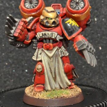 Blood Angels Vanguard Veteran Sergeant with Pre-Heresy Jump Pack and Lightning Claws by DarianZG