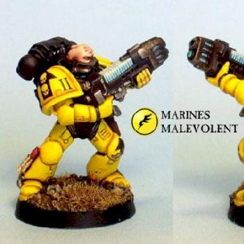 Marines Malevolent - tactical marine with plasma gun by Chaplain Desmodus