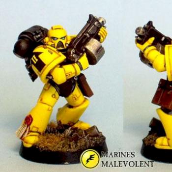 Marines Malevolent - tactical marine by Chaplain Desmodus