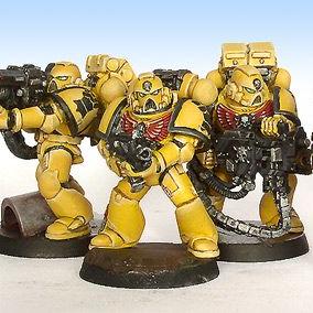 Space Marines Devastator Squad - Imperial Fists colors by Ana