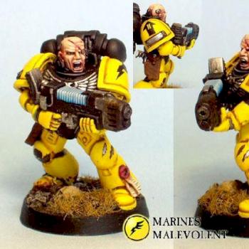 Marines Malevolent - tactical marine with plasma gun by Chaplain Desmodus