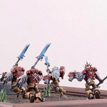 Blood Angels Honor Guard fighting Necrons. Side by Screwdriver