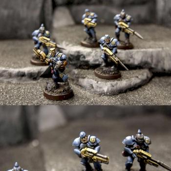 Four Bauhaus Hussars with Kapitan for Warzone by WarzoneRevivalInitiative