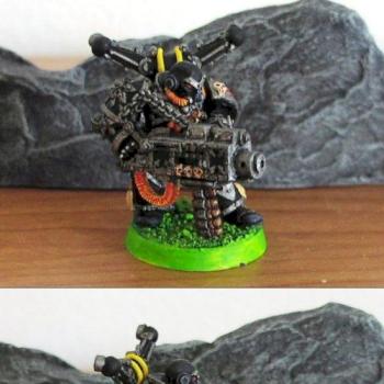 Chaos Space Marine with Heavy Bolter (Black Legion) by M. D. Van Norman