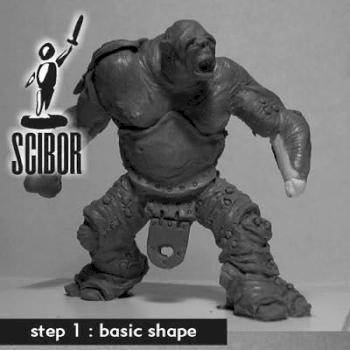 troll - sculpted from the base by Scibor