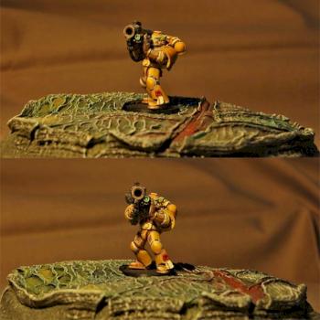 imperial fists on handmade terrain by philydorf